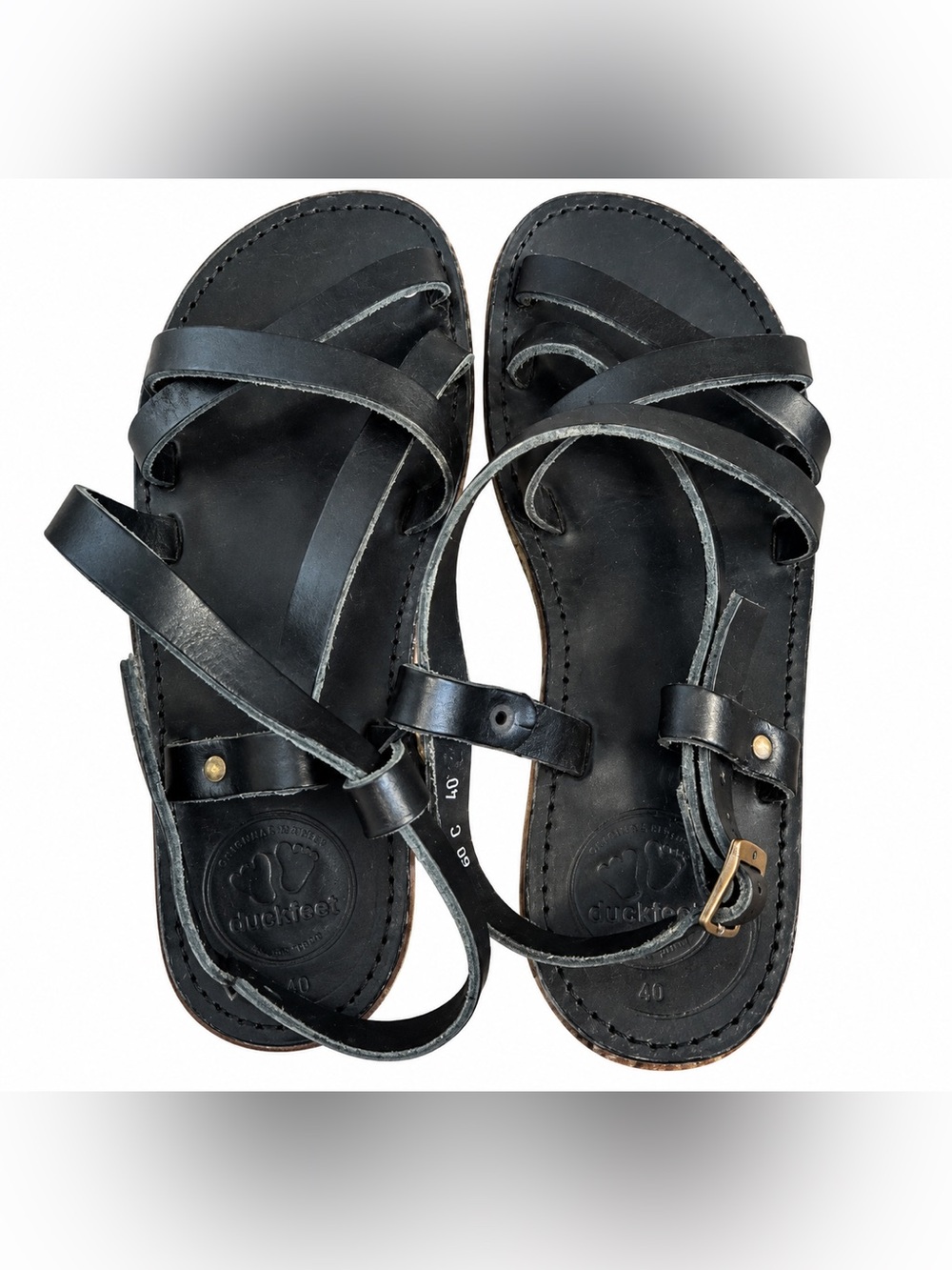 Duckfeet BORNHOLM BLACK Strappy Sandal 40